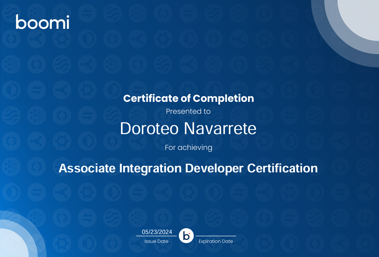 Dell Boomi Associate Integration Developer certificate
