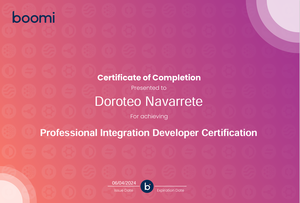 Dell Boomi Professional Integration Developer certificate